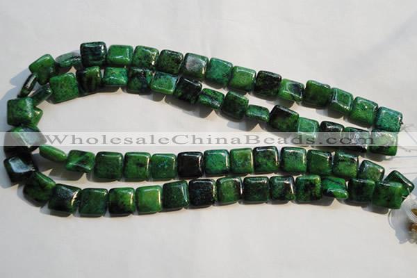 CCS658 15.5 inches 12*12mm square dyed chrysocolla gemstone beads