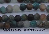 CCS760 15.5 inches 4mm round matte natural chrysocolla beads