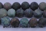 CCS762 15.5 inches 8mm round matte natural chrysocolla beads