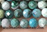 CCS881 15.5 inches 5mm faceted round natural chrysocolla beads