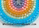 CCT01 Different color 10mm faceted round cat eye beads Wholesale