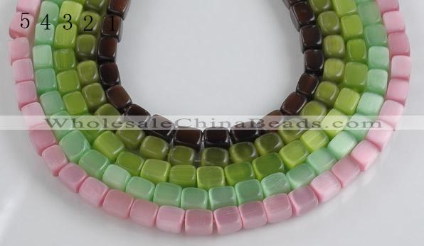 CCT10 8*10mm different color cuboid cats eye beads Wholesale