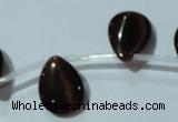 CCT1027 Top-drilled 13*18mm flat teardrop cats eye beads wholesale