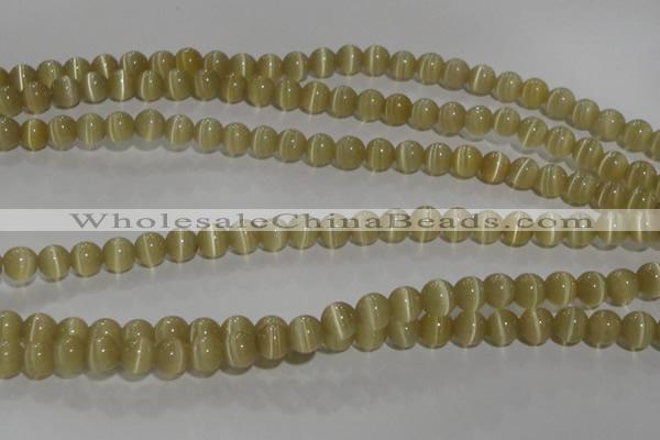 CCT1275 15 inches 5mm round cats eye beads wholesale