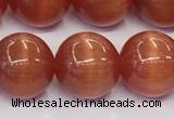 CCT1472 15 inches 14mm round cats eye beads