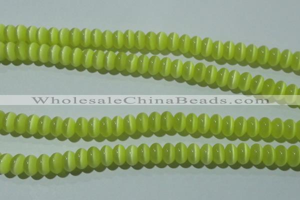 CCT276 15 inches 5*8mm rondelle cats eye beads wholesale