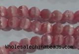 CCT343 15 inches 5mm faceted round cats eye beads wholesale