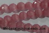 CCT353 15 inches 6mm faceted round cats eye beads wholesale