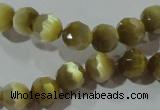 CCT358 15 inches 6mm faceted round cats eye beads wholesale