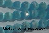 CCT361 15 inches 6mm faceted round cats eye beads wholesale