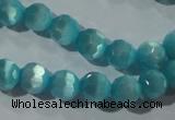 CCT362 15 inches 6mm faceted round cats eye beads wholesale