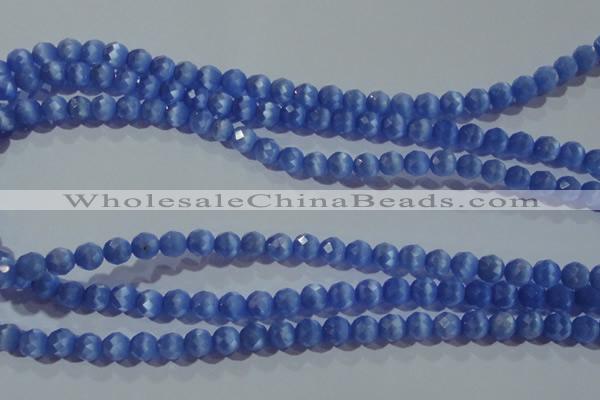 CCT363 15 inches 6mm faceted round cats eye beads wholesale