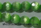 CCT379 15 inches 8mm faceted round cats eye beads wholesale