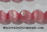 CCT391 15 inches 10mm faceted round cats eye beads wholesale