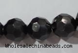 CCT398 15 inches 10mm faceted round cats eye beads wholesale