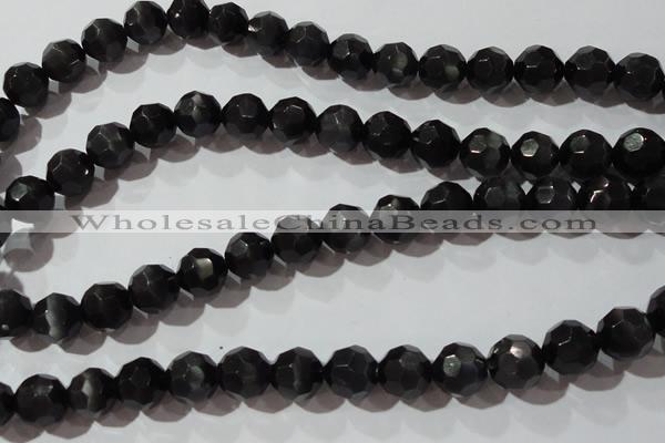 CCT398 15 inches 10mm faceted round cats eye beads wholesale