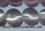 CCT512 15 inches 10mm flat round cats eye beads wholesale