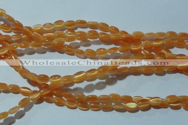 CCT605 15 inches 4*6mm oval cats eye beads wholesale