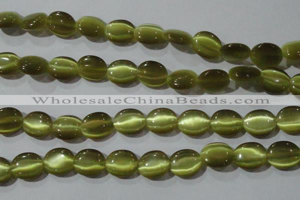 CCT699 15 inches 10*12mm oval cats eye beads wholesale