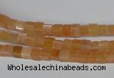 CCU08 15.5 inches 4*4mm cube pink aventurine beads wholesale