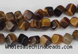 CCU104 15.5 inches 6*6mm cube yellow tiger eye beads wholesale