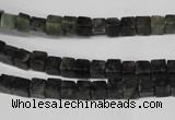 CCU11 15.5 inches 4*4mm cube ruby zoisite beads wholesale