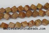 CCU110 15.5 inches 6*6mm cube grain stone beads wholesale