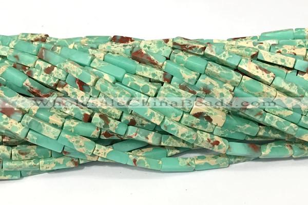 CCU1177 15 inches 4*13mm cuboid imitation sea sediment jasper beads