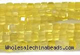 CCU1330 15 inches 2.5mm faceted cube yellow agate beads