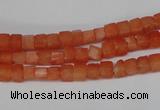 CCU15 15.5 inches 4*4mm cube dyed white jade beads wholesale