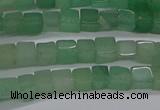 CCU307 15.5 inches 4*4mm cube green aventurine beads wholesale