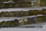 CCU311 15.5 inches 4*4mm cube labradorite beads wholesale