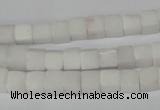 CCU45 15.5 inches 6*6mm cube white stone beads wholesale