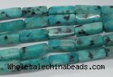 CCU510 15.5 inches 4*13mm cuboid sesame jasper beads wholesale