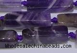 CCU602 15.5 inches 8*20mm - 10*30mm cuboid dogtooth amethyst beads