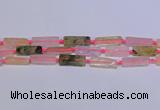 CCU608 15.5 inches 8*20mm - 10*30mm cuboid mixed quartz beads