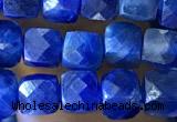 CCU868 15 inches 4mm faceted cube kyanite beads