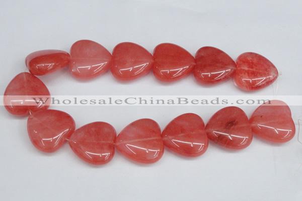 CCY164 15.5 inches 30*30mm heart cherry quartz beads wholesale