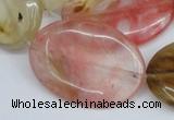 CCY221 15.5 inches 25*35mm oval volcano cherry quartz beads