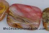 CCY223 15.5 inches 30*40mm rectangle volcano cherry quartz beads