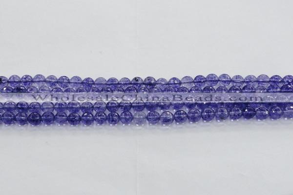 CCY602 15.5 inches 8mm faceted round blue cherry quartz beads