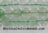 CCY612 15.5 inches 8mm faceted round green cherry quartz beads