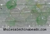 CCY613 15.5 inches 10mm faceted round green cherry quartz beads