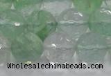 CCY616 15.5 inches 16mm faceted round green cherry quartz beads