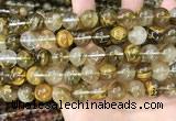 CCY649 15.5 inches 12mm round volcano cherry quartz beads