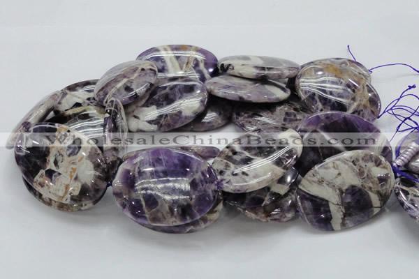 CDA12 15.5 inches 35*50mm oval dogtooth amethyst quartz beads