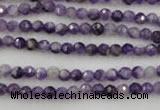 CDA150 15.5 inches 4mm faceted round dogtooth amethyst beads