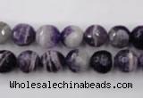 CDA153 15.5 inches 10mm faceted round dogtooth amethyst beads