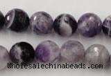 CDA154 15.5 inches 12mm faceted round dogtooth amethyst beads