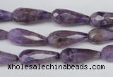 CDA340 15.5 inches 8*20mm faceted teardrop dyed dogtooth amethyst beads